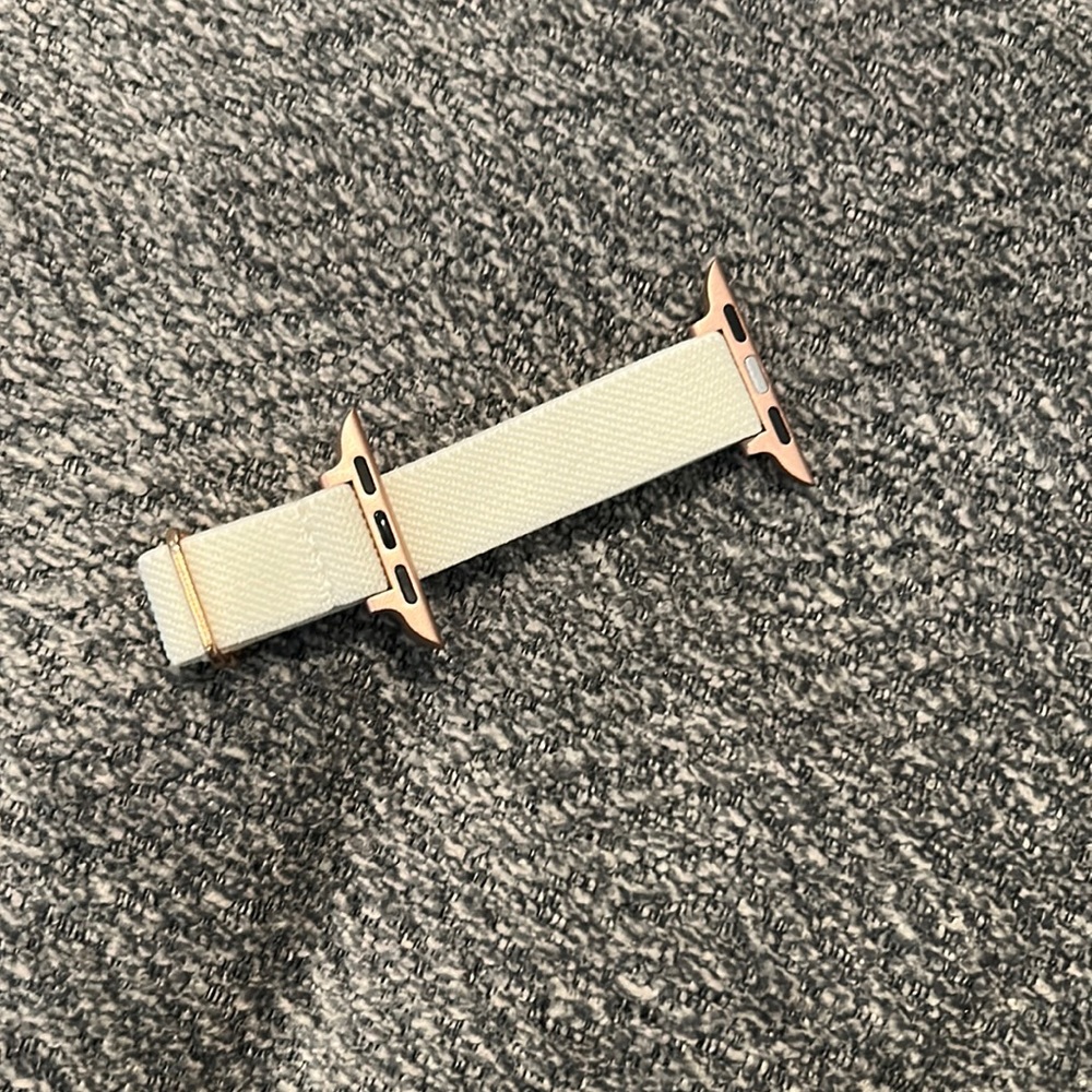 White adjustable Apple Watch band